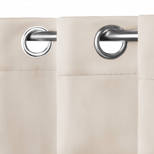 Cortinas Blackout 2.64m X 2.13m En 2 Paneles - Crema REAL TEXTIL