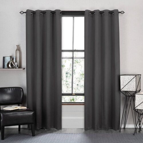 Cortinas Blackout 2.64m X 2.13m En 2 Paneles - Gris oxford REAL TEXTIL