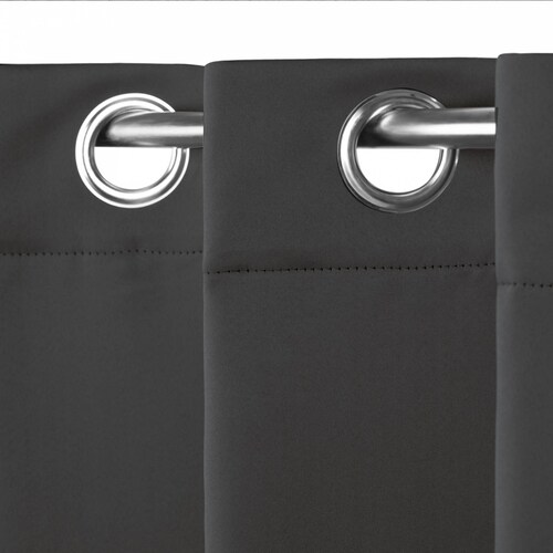 Cortinas Blackout 2.64m X 2.13m En 2 Paneles - Gris oxford REAL TEXTIL