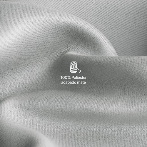 Cortina Blackout 2.74x2.13m - 2 Paneles Gris claro REAL TEXTIL