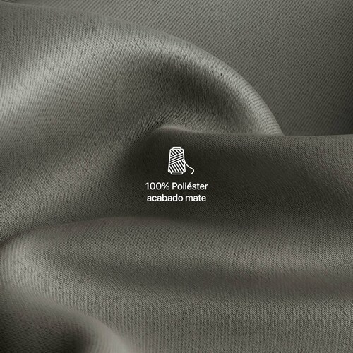 Cortina Blackout 2.74x2.13m - 2 Paneles Gris oscuro REAL TEXTIL
