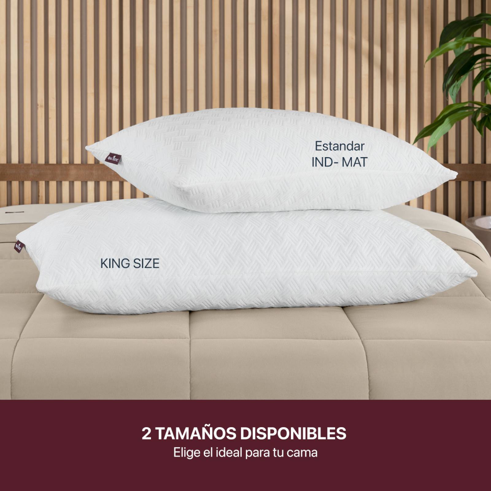 Almohada Memory Foam Ajustable King Size C funda REAL TEXTIL