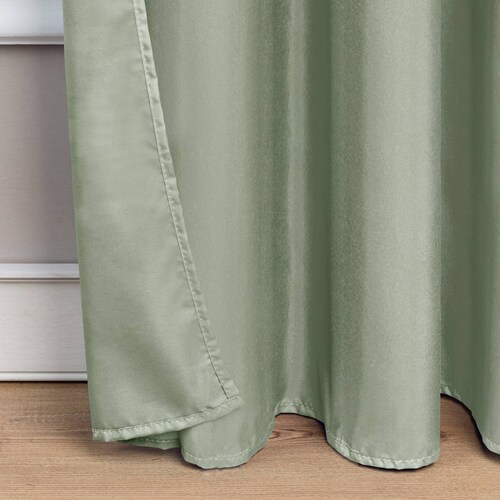Cortina 2.36x1.80m Con Argollas Verde Seco REAL TEXTIL