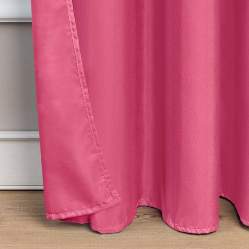 Cortina 3.00x2.30m Con Argollas Fucsia REAL TEXTIL