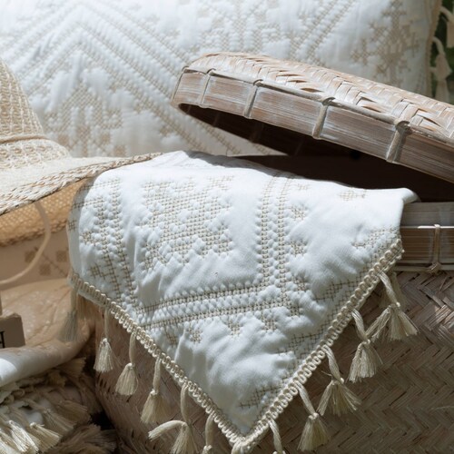 Edredón Ligero Matrimonial Luxus + Fundas Greta ESQUIMAL.