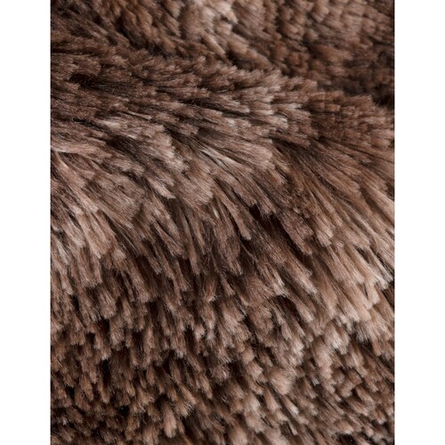 Tapete Alfombra Decorativa Peludo 2.30m X 1.60m - Nuez-Café ESQUIMAL.