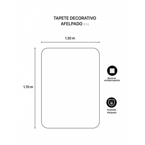 Tapete Alfombra Decorativa Peludo 1.20m X 1.70m - Merengue-Rosa ESQUIMAL