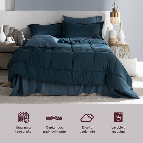 Colchas Edredones para Cama Full/Queen Size Set 8 Piezas Fundas Almohadas  Sabana