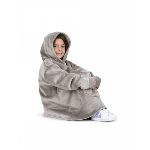 Sudadera Cobija Con Capucha Y Borrega Para Niña - Gris ESQUIMAL