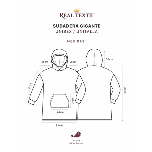Sudadera Cobija Borrega Hoodie Con Capucha Para Mujer - Acuarela Morada REAL TEXTIL