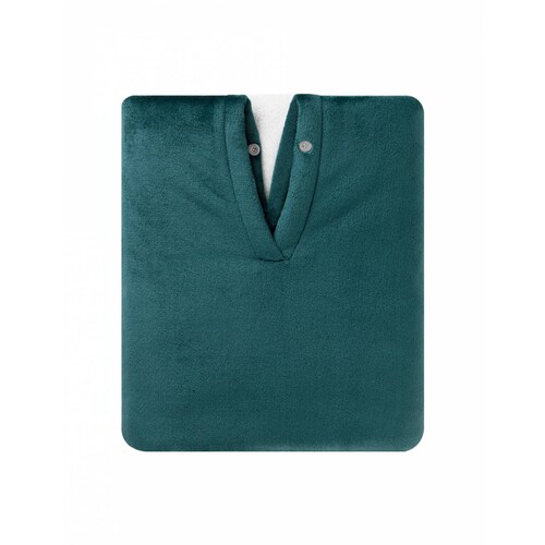 Cobija Cobertor Sudadera Tipo Chal Poncho Para Mujer de Color Verde Ultramar ESQUIMAL.