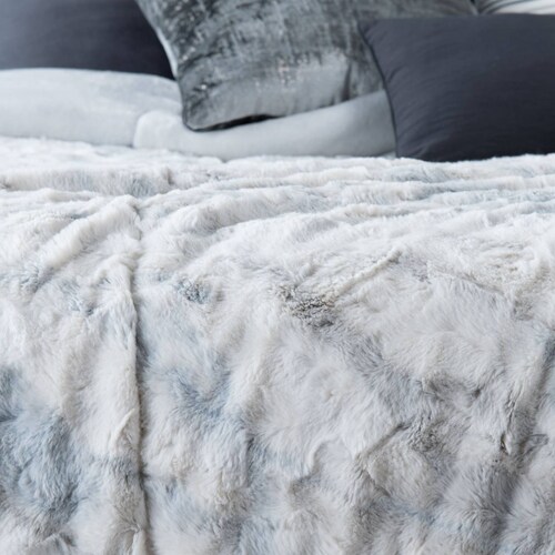 Cobertor King Size Jumbo Edredón Invernal Luxus Afelpado Carrara (blanco-gris) ESQUIMAL