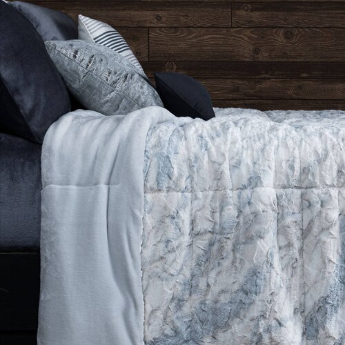 Cobertor King Size Jumbo Edredón Invernal Luxus Afelpado Carrara (blanco-gris) ESQUIMAL