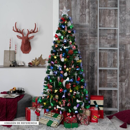 Árbol de Navidad Fibra Óptica Pino Navideño 1.9m - Verde para ESQUIMAL