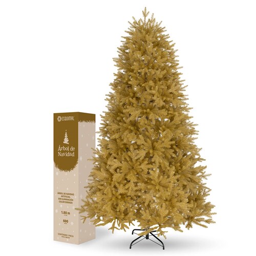 Árbol de Navidad Dorado Pino Navideño 1.8m 600 Ramas - Dorado para ESQUIMAL