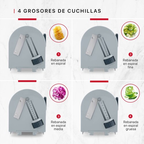 Espiralizador Rallador Cortador Para Verduras En Espiral De Cookify.