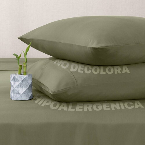 Sábanas King Size De Bambú / Bamboo Ultra Suaves Y Frescas Verde Olivo ESQUIMAL.
