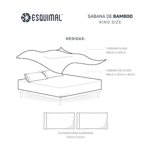 Sábanas King Size De Bambú / Bamboo Ultra Suaves Y Frescas Verde Olivo ESQUIMAL.