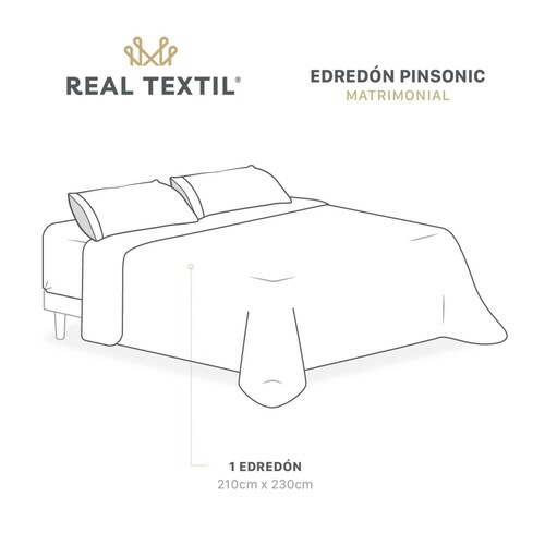 Edredón Económico Colcha Ligera Fresco Matrimonial de 1 Pieza Ocre Real Textil