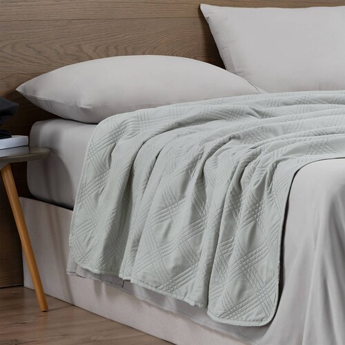 Edredón Económico Colcha Ligera Fresco Individual de 1 Pieza Gris Claro Real Textil.