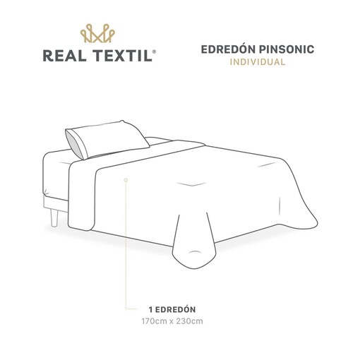 Edredón Económico Colcha Ligera Fresco  Individual de 1 Pieza Rosa Oscuro Real Textil.