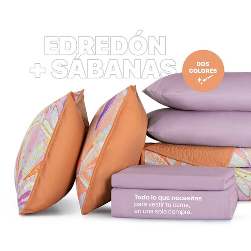 Set Edredón Ligero King Size con Fundas y Sabanas Santana REAL TEXTIL.