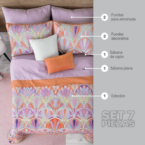 Set Edredón Ligero King Size con Fundas y Sabanas Santana REAL TEXTIL.