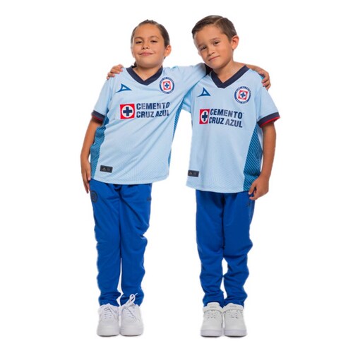 Jersey Pirma Cruz Azul Temporada 23/24 Nino Visita Azul celeste.