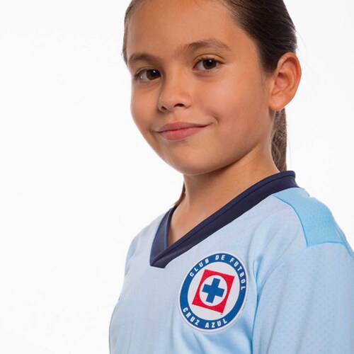 Jersey Pirma Cruz Azul Temporada 23/24 Nino Visita Azul celeste.