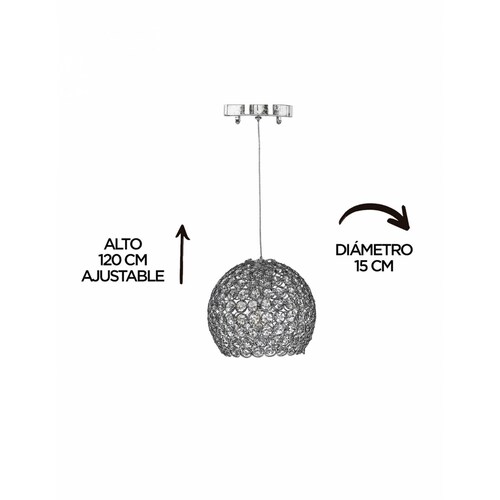 Candil GamaLux Globo GL180 de 1 luz Cromado