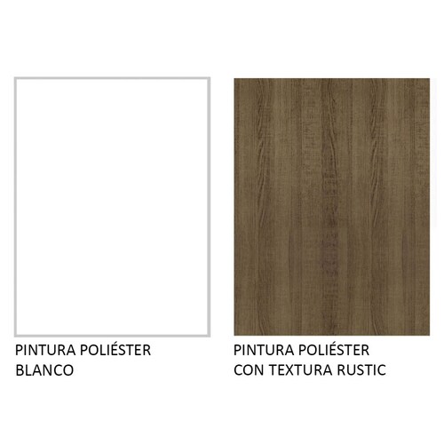 Alacena para Horno y Microondas Madesa Glamy 60 cm 1 Puerta 3 Cajones Blanco.