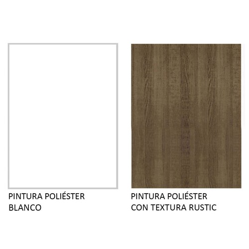 Mueble de Cocina Integral 300cm Blanco/Marrón Topazio Madesa 01.