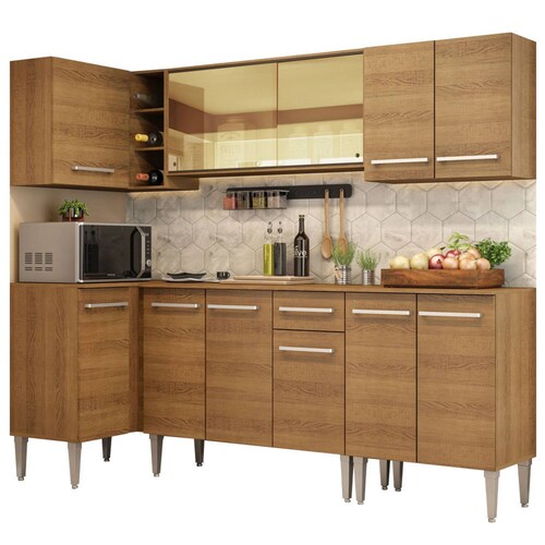 Mueble de Cocina Integral Esquinera 293cm Emilly Play Madesa04
