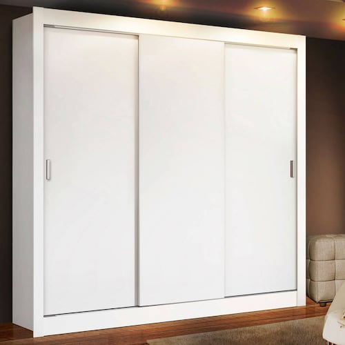 Ropero Madesa Mônaco 3 Puertas Correderas Marrón