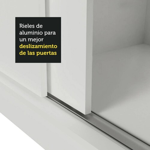 Ropero Madesa Mônaco 3 Puertas Correderas Marrón