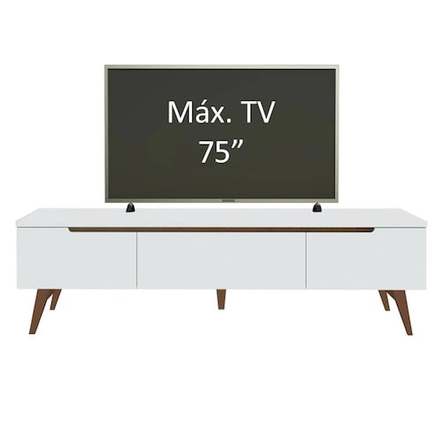Mueble para Tv hasta 75 Pulgadas Madesa Reims 2 Puertas 1 Cajón - Negro