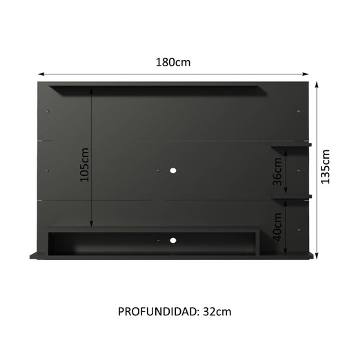 Panel para Tv hasta 60 Pulgadas Madesa Alfa Marrón