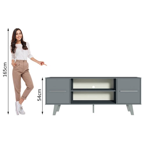 Mueble para Tv hasta 55 Pulgadas Madesa Copenhagen Gris
