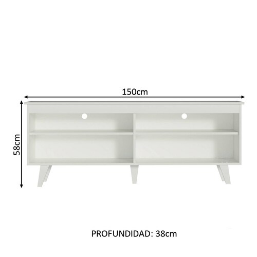 Mueble para TV hasta 65 Pulgadas Madesa Udine con Patas Negro