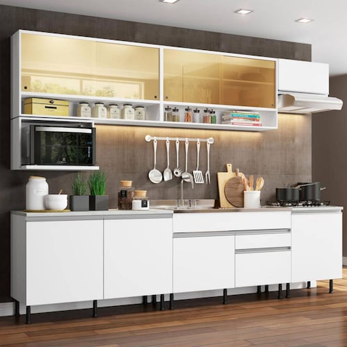 Mueble de Cocina Integral 300cm Blanco Verona Madesa 01SR
