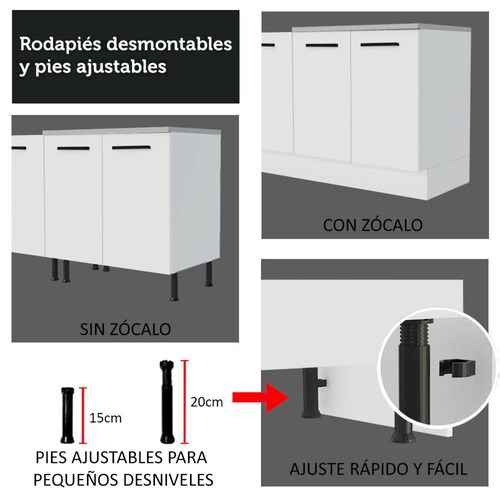 Mueble de Cocina para Horno y Microondas Madesa Agata 70 cm 3 Puertas