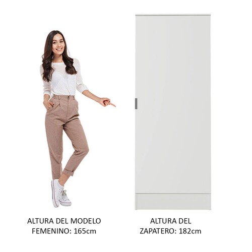 Zapatera Isis Madesa 1 Puerta - Blanco