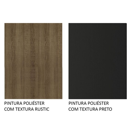 Cocina Compacta Easy Madesa 120cm Negro/Marrón.