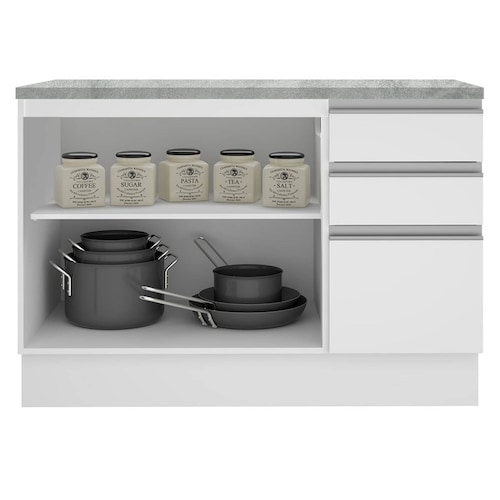 Mueble De Cocina 2 Puertas 3 Cajones 120cm Glamy Madesa
