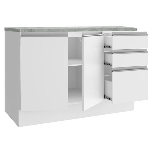 Mueble De Cocina 2 Puertas 3 Cajones 120cm Glamy Madesa