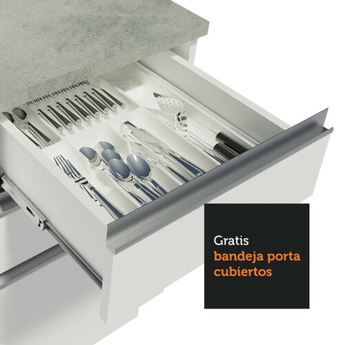 Mueble De Cocina 2 Puertas 3 Cajones 120cm Glamy Madesa