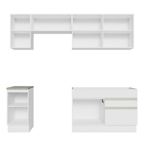 Mueble de Cocina Integral Glamy 240cm Madesa 07.