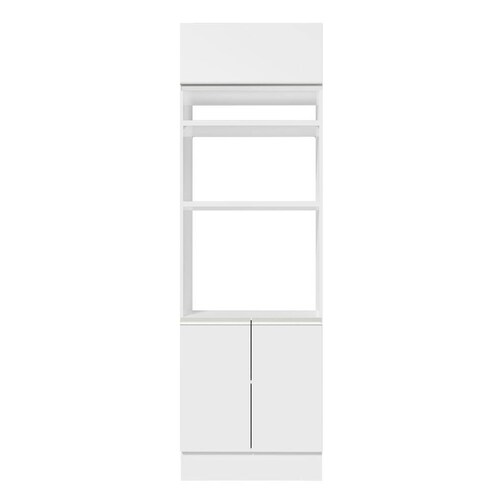 Alacena para Horno y Microondas Madesa Glamy 70cm 3 Puertas Blanco.