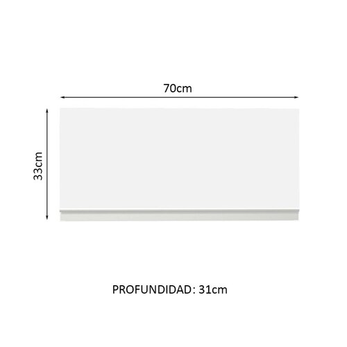 Mueble Superior de Cocina Madesa Glamy 70cm 1 puerta abatible.