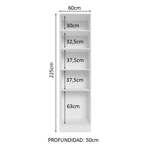 Despensero con Nichos Abiertos para Cocina  60cm .